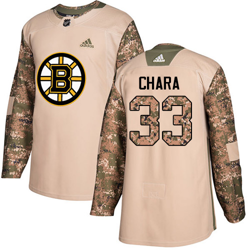 Adidas Bruins #33 Zdeno Chara Camo Authentic Veterans Day Stitched NHL Jersey